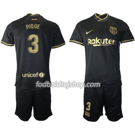 FC Barcelona Gerard Pique 3 Børn Udebane Fodboldsæt 2020-21 S/S (+ Korte bukser)